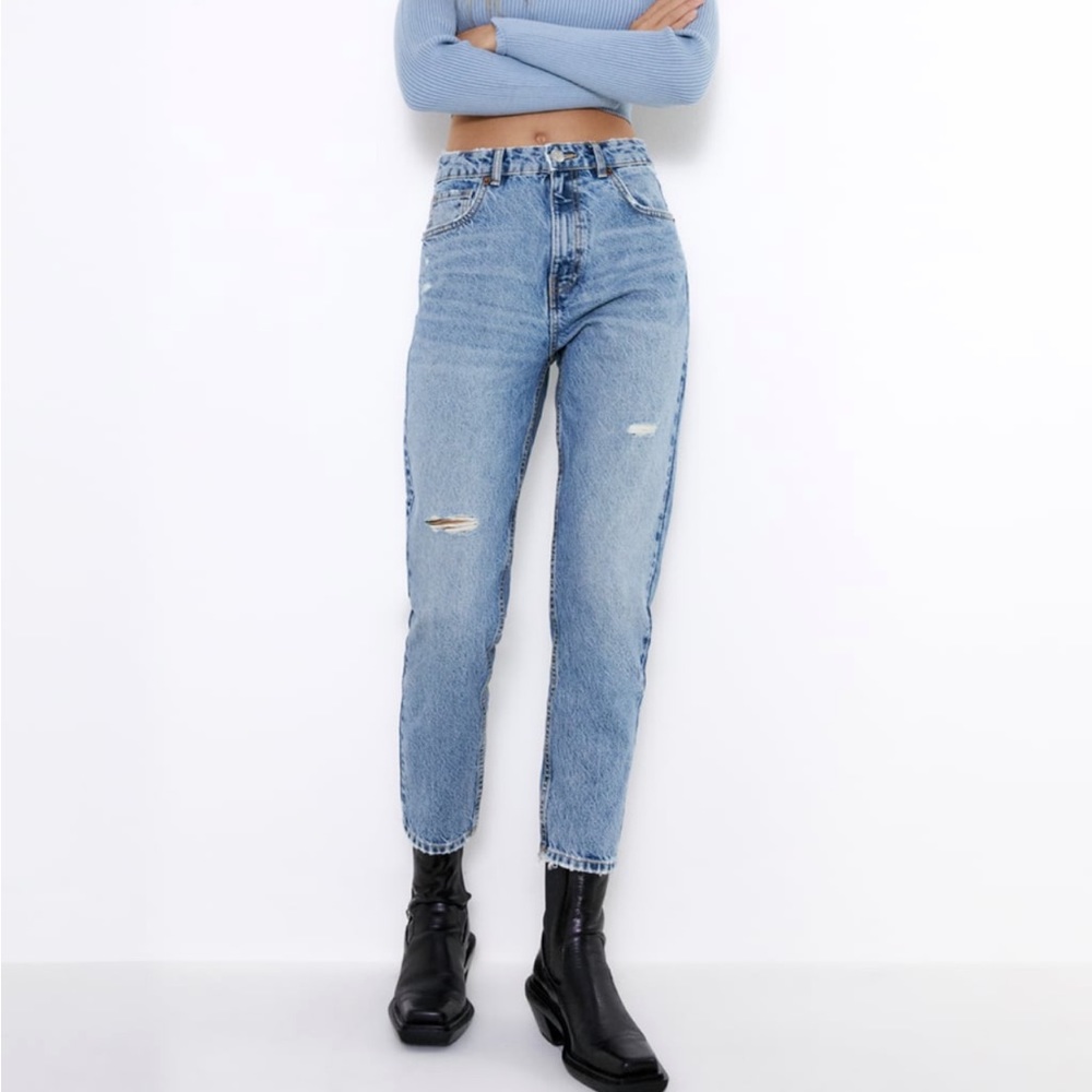 COPY - Zara ripped mom fit jeans